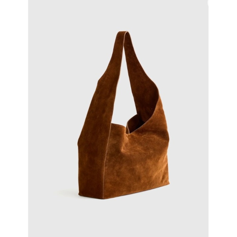Quince Esme Suede Slouchy Shoulder Bag Whiskey NWT - Picture 4 of 8